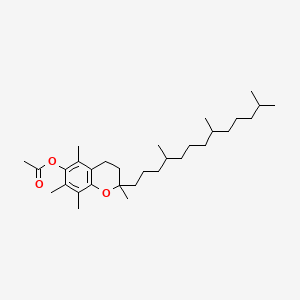 2D chemical structure of Stamin-E Acetate (DL-Alpha-Tocopheryl Acetate)