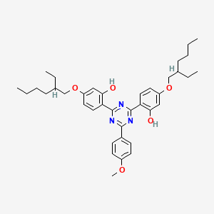 2D chemical structure of Sunbest-BMT (Bis-Ethylhexyloxyphenol Methoxyphenyl Triazine)