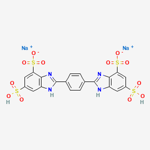 2D chemical structure of Sunbest-DPT (Disodium Phenyldibenzimidazole Tetrasulfonate)