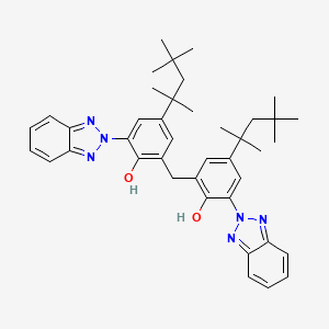 โครงสร้างเคมี 2 มิติของ Sunbest-MBT (Methylene Bis-benzotriazolyl Tetramethylbutylphenol)