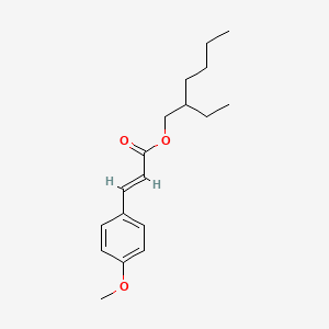 2D chemical structure of Sunbest-OMC (Ethylhexyl Methoxycinnamate)