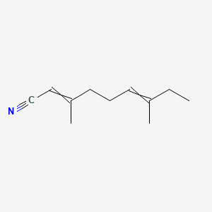 2D chemical structure of VinArom Limoncello (Dimethyl Nonadienenitrile)