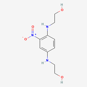 2D chemical structure of VINCOL BHNP HD (N,N'-bis(2-hydroxyethyl)-2-nitro-p-phenylenediaminesulfate)