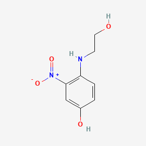 Estructura química 2D de VINCOL HEAP HD (3-nitro-p-hydroxyethylaminophenol)