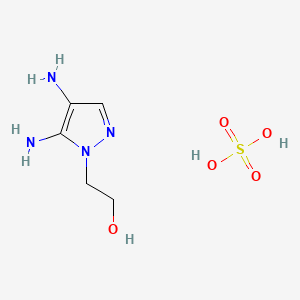 Estructura química 2D de VINCOL PyroDHE HD (1-Hydroxyethyl 4,5-Diamino Pyrazole Sulfate)