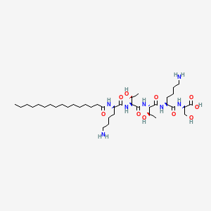 VinPep-MTX（Palmitoyl pentapeptide-4）的二维化学结构