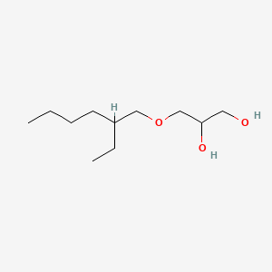 2D chemical structure of VinShield-EHG (Ethylhexylglycerin)